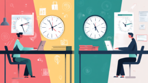 Comparison of manual timesheets and digital employee time tracking, highlighting digital benefits.