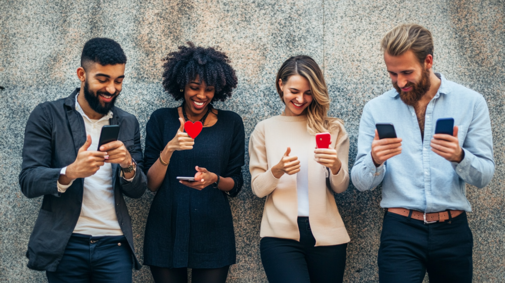 Job candidates engaging with a recruitment social media post.