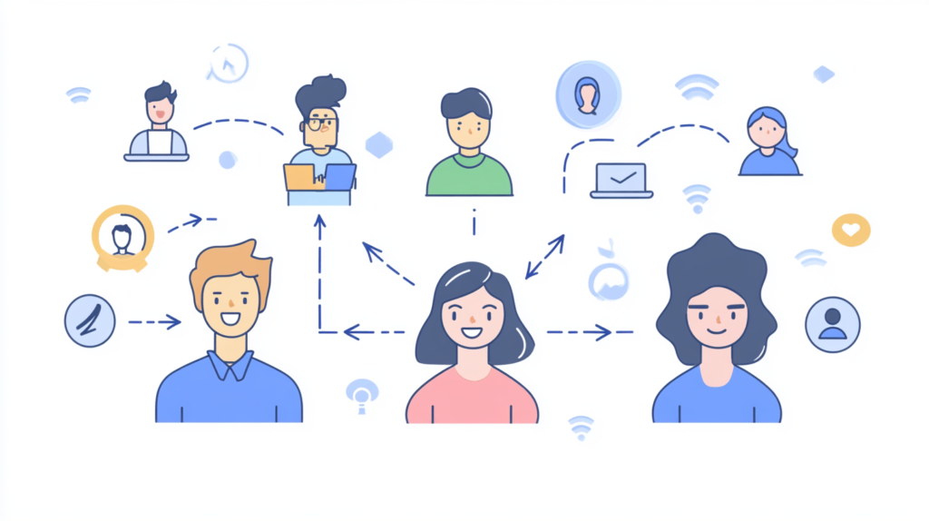 A visual showing engaged employees and their positive impact on reducing the average turnover rate.