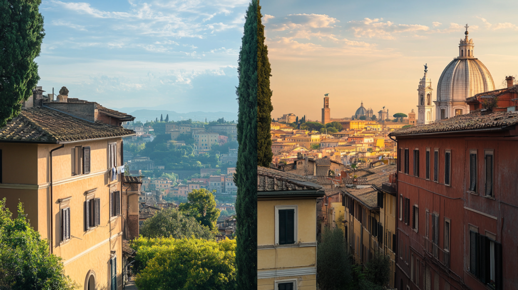 Salary differences in Italy between rural and urban regions.