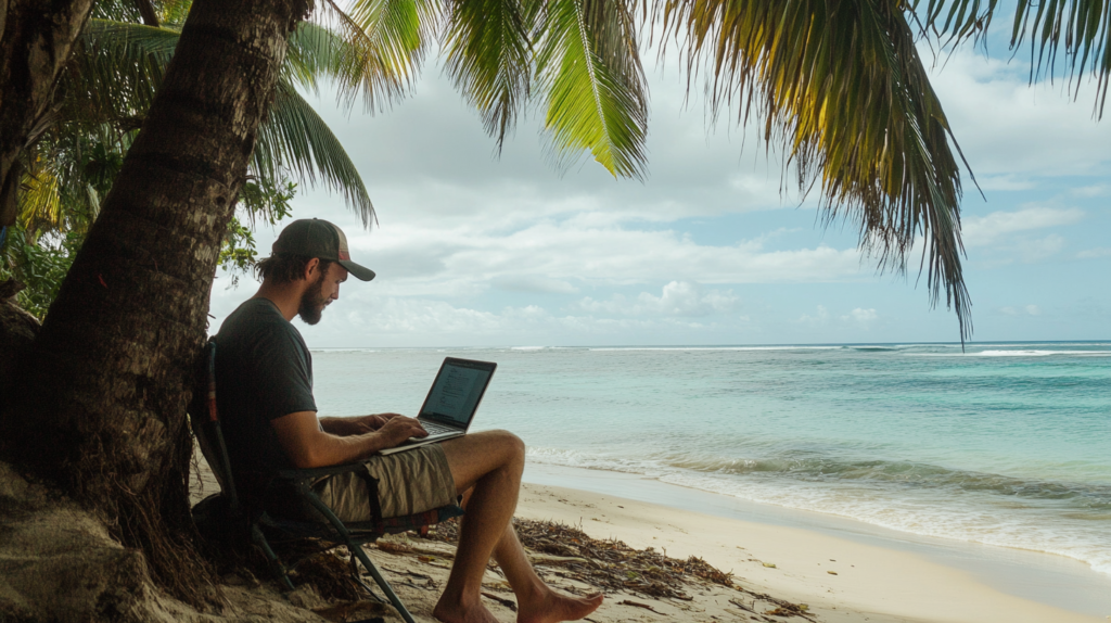 Digital nomad lifestyle for high-paying remote jobs.