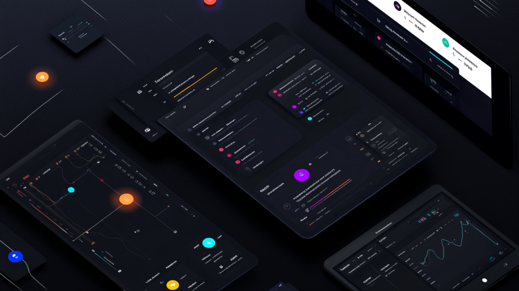 Workflow illustration with time tracking and other software integration.