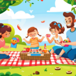Family enjoying a picnic in the park on a weekend, showcasing the value of weekends in a year.