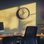 Employee taking a break in a New Hampshire office setting, representing New Hampshire Break Law.