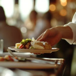 Close-up of a tipped worker in a restaurant, depicting NH tipped minimum wage.